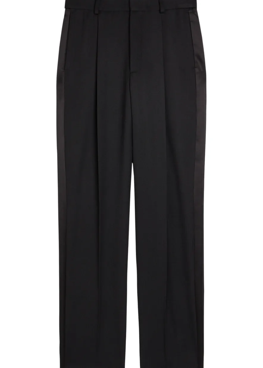 Straight-leg canvas trousers