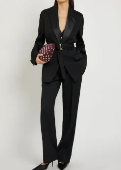 Straight-leg canvas trousers