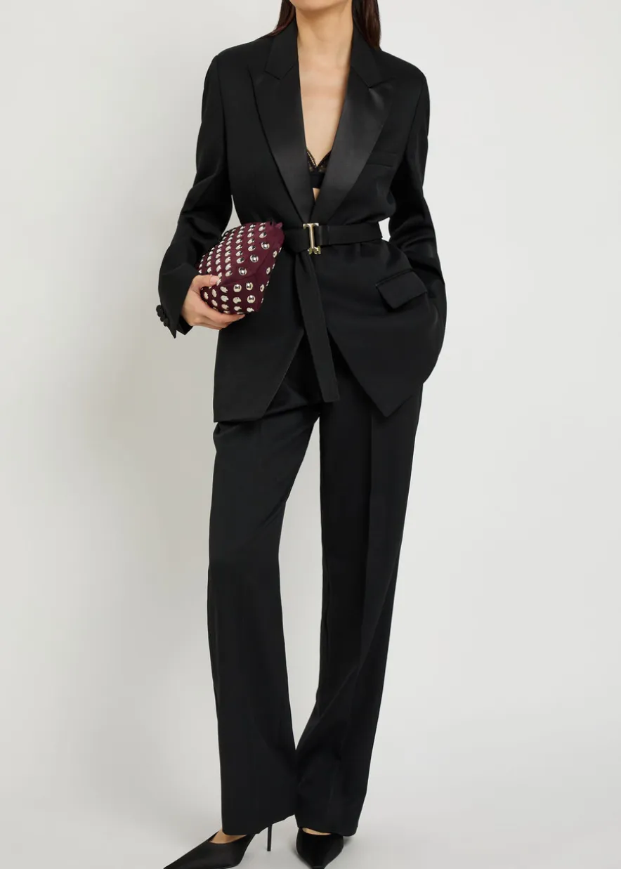Straight-leg canvas trousers