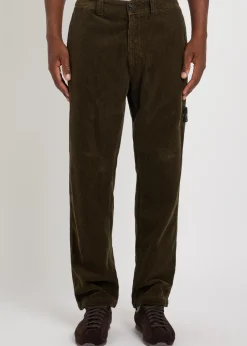Straight-leg corduroy trousers
