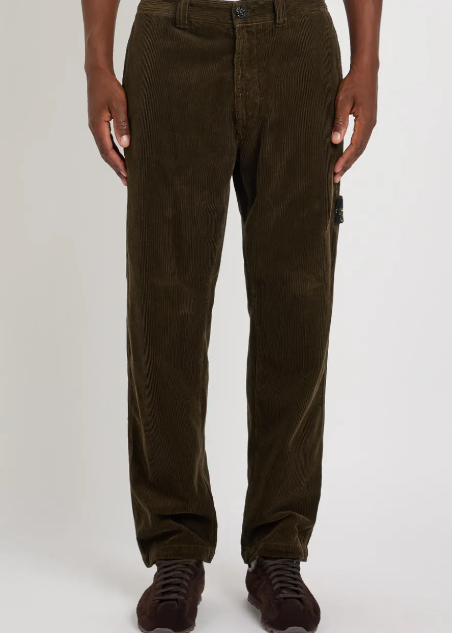 Straight-leg corduroy trousers