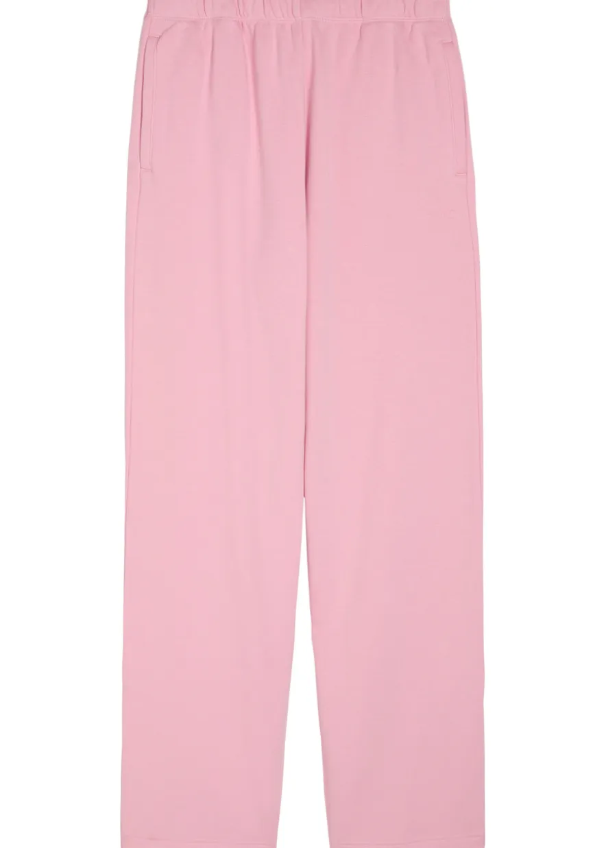 Straight-leg cotton-blend sweatpants