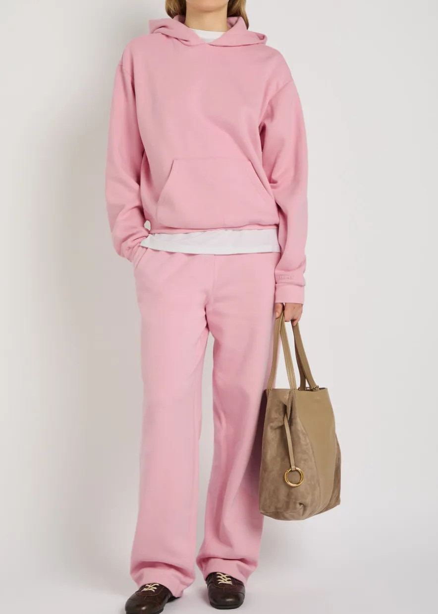 Straight-leg cotton-blend sweatpants