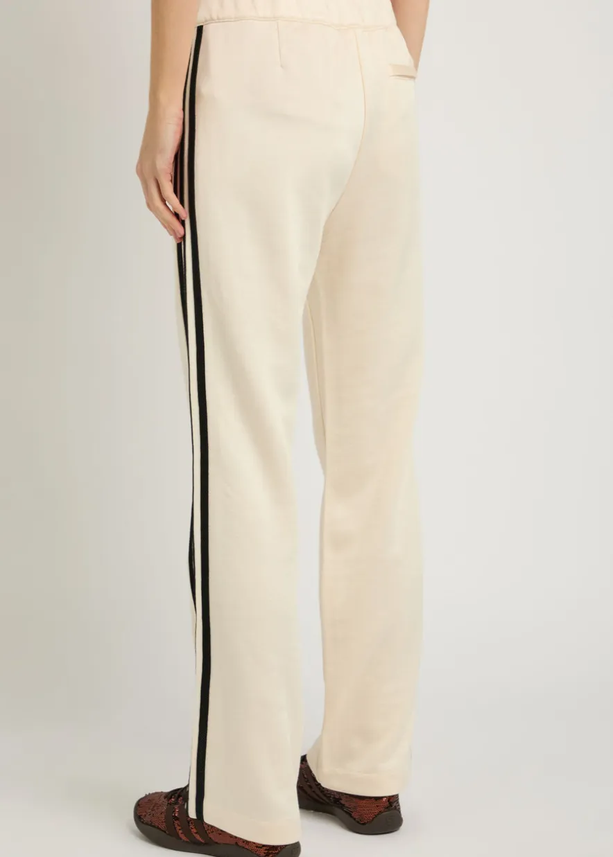 Straight-leg cotton-blend track pants