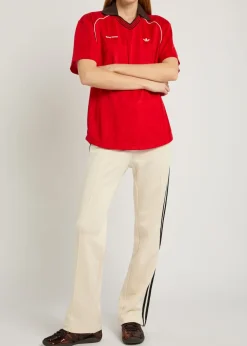 Straight-leg cotton-blend track pants
