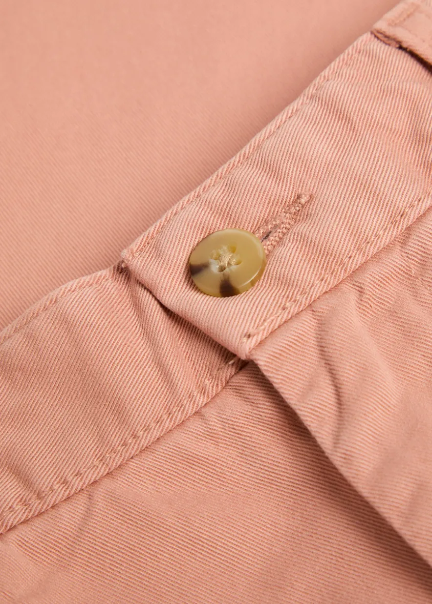 Straight-leg cotton-blend trousers