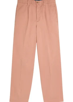 Straight-leg cotton-blend trousers