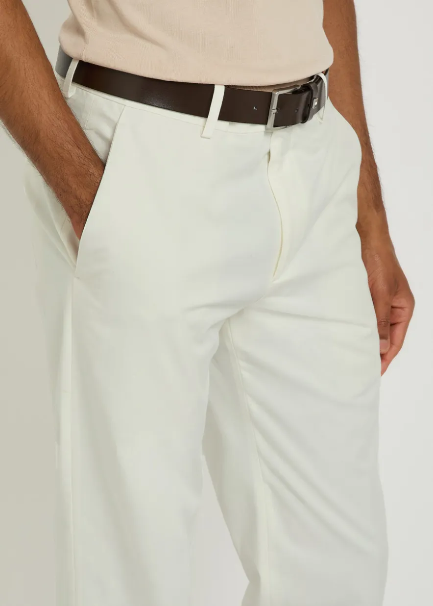 Straight-leg cotton trousers