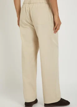 Straight-leg cotton trousers