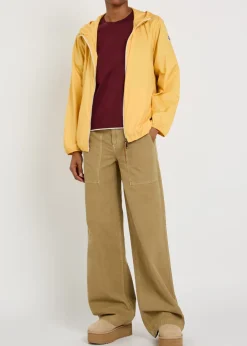 Straight-leg cotton-twill trousers