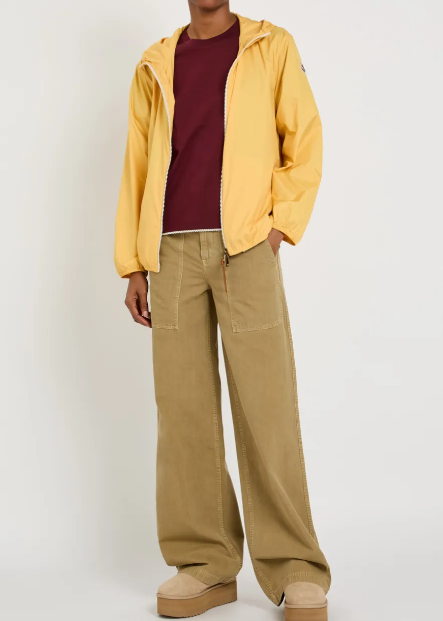 Straight-leg cotton-twill trousers