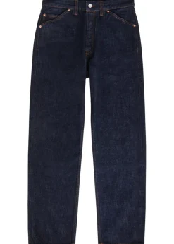 Straight-leg denim jeans