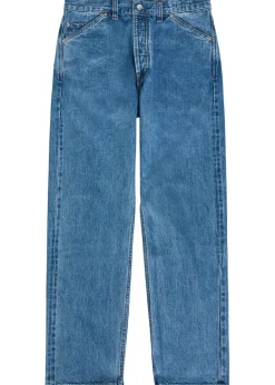 Straight-leg denim jeans