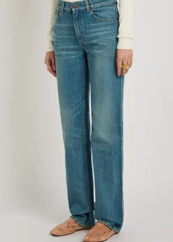 Straight-leg jeans