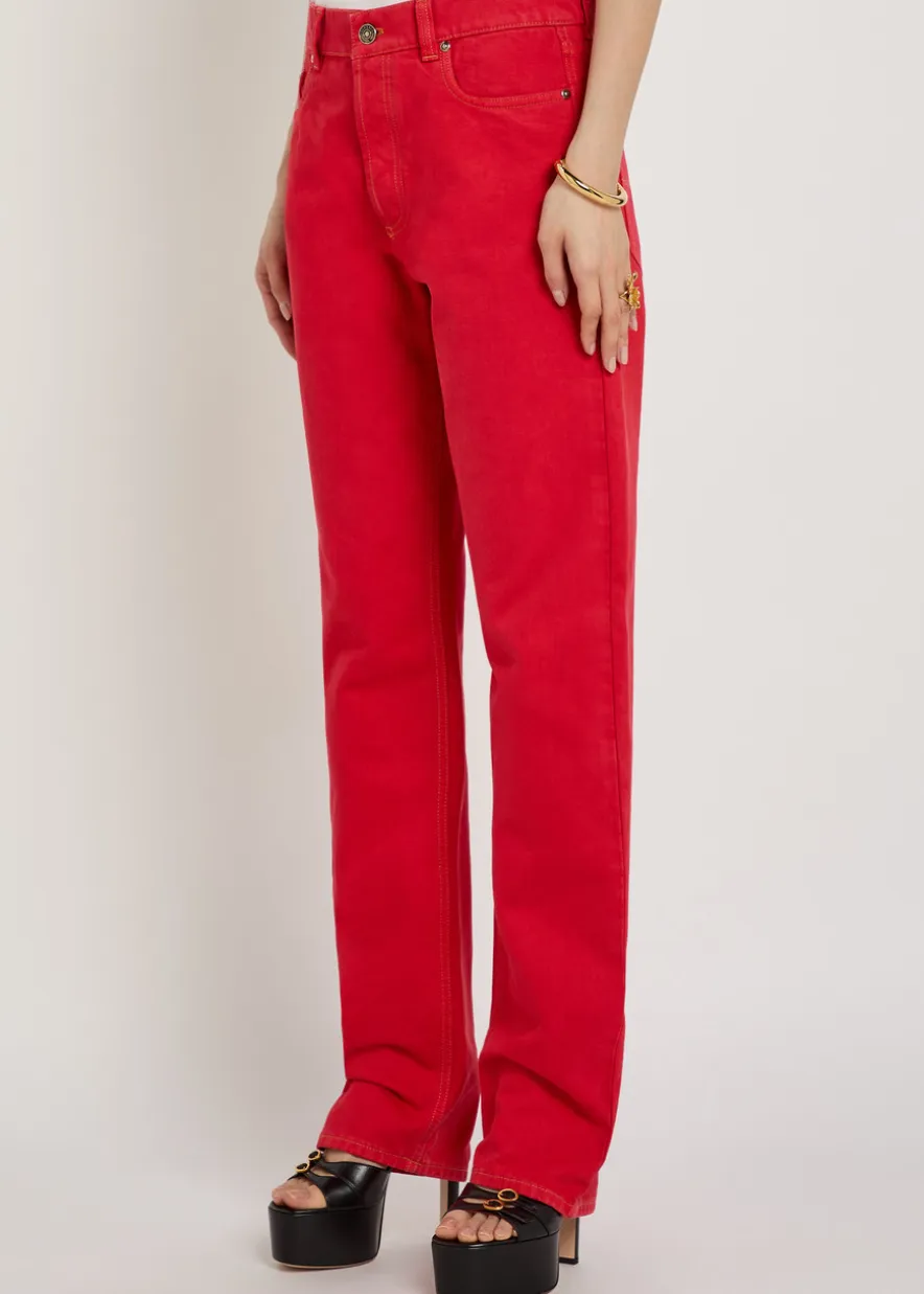 Straight-leg jeans