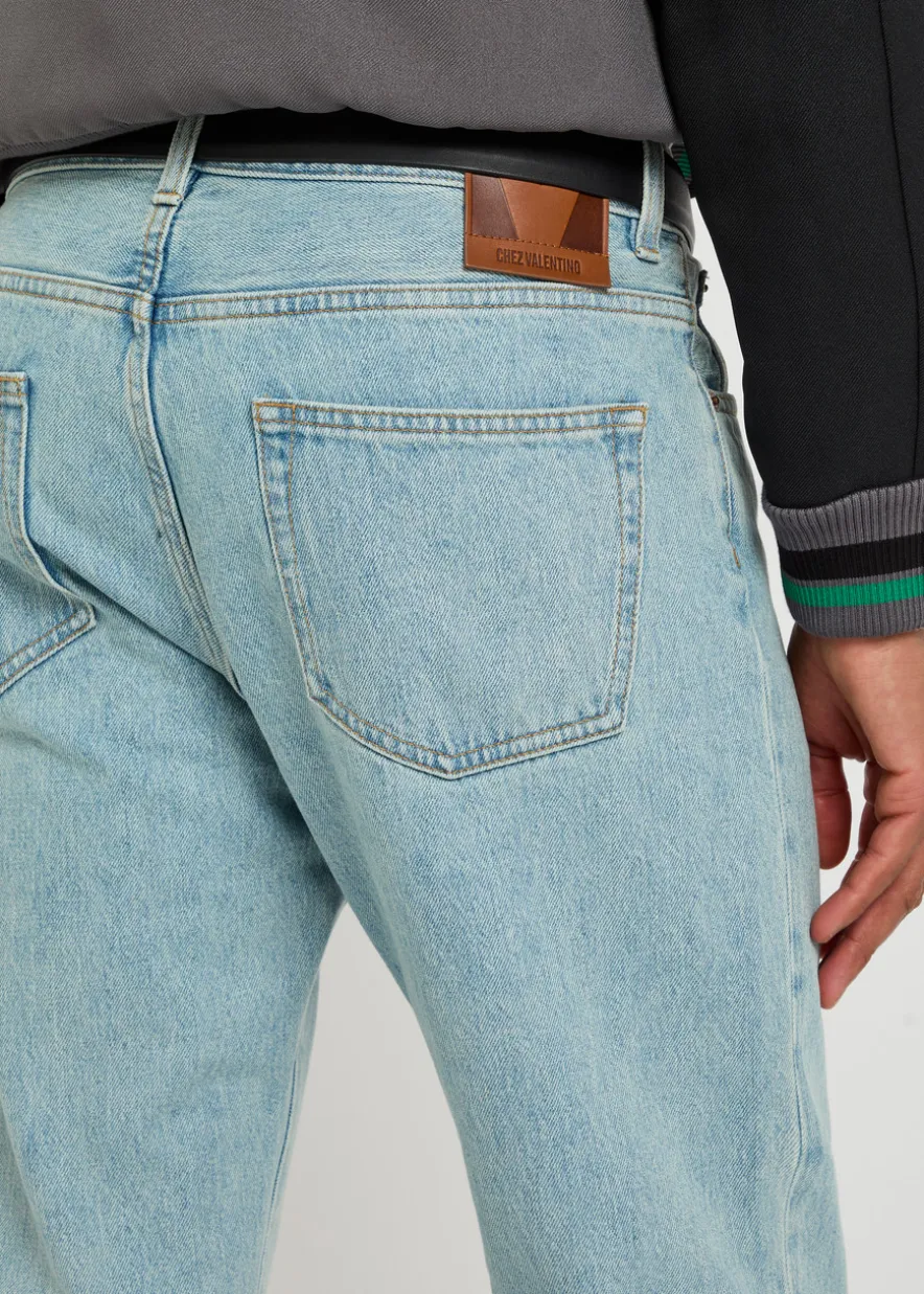 Straight-leg jeans
