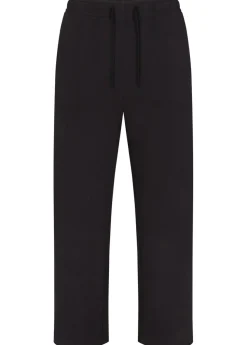 Straight-leg jersey trousers