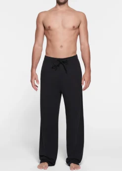 Straight-leg jersey trousers