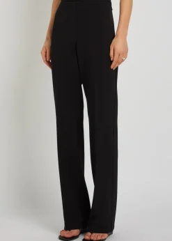 Straight-leg jersey trousers
