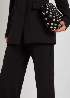 Straight-leg jersey trousers
