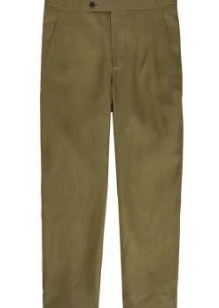 Straight-leg linen trousers