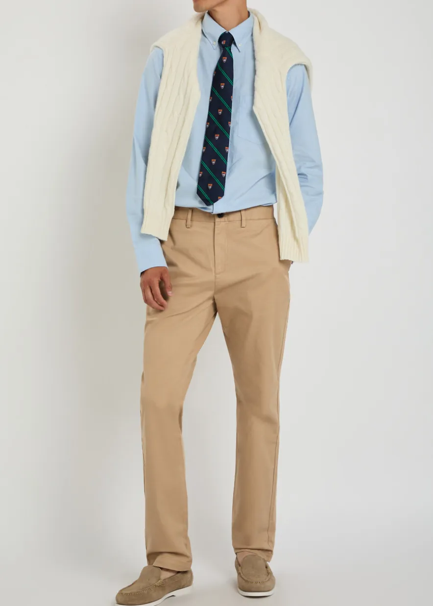 Straight-leg stretch-cotton chinos