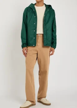 Straight-leg stretch-cotton trousers