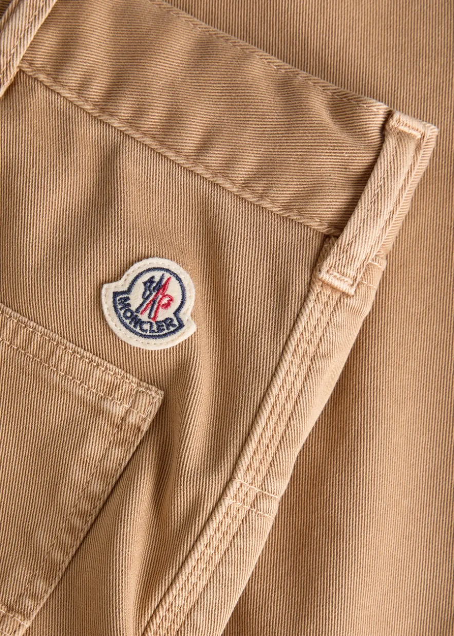 Straight-leg stretch-cotton trousers