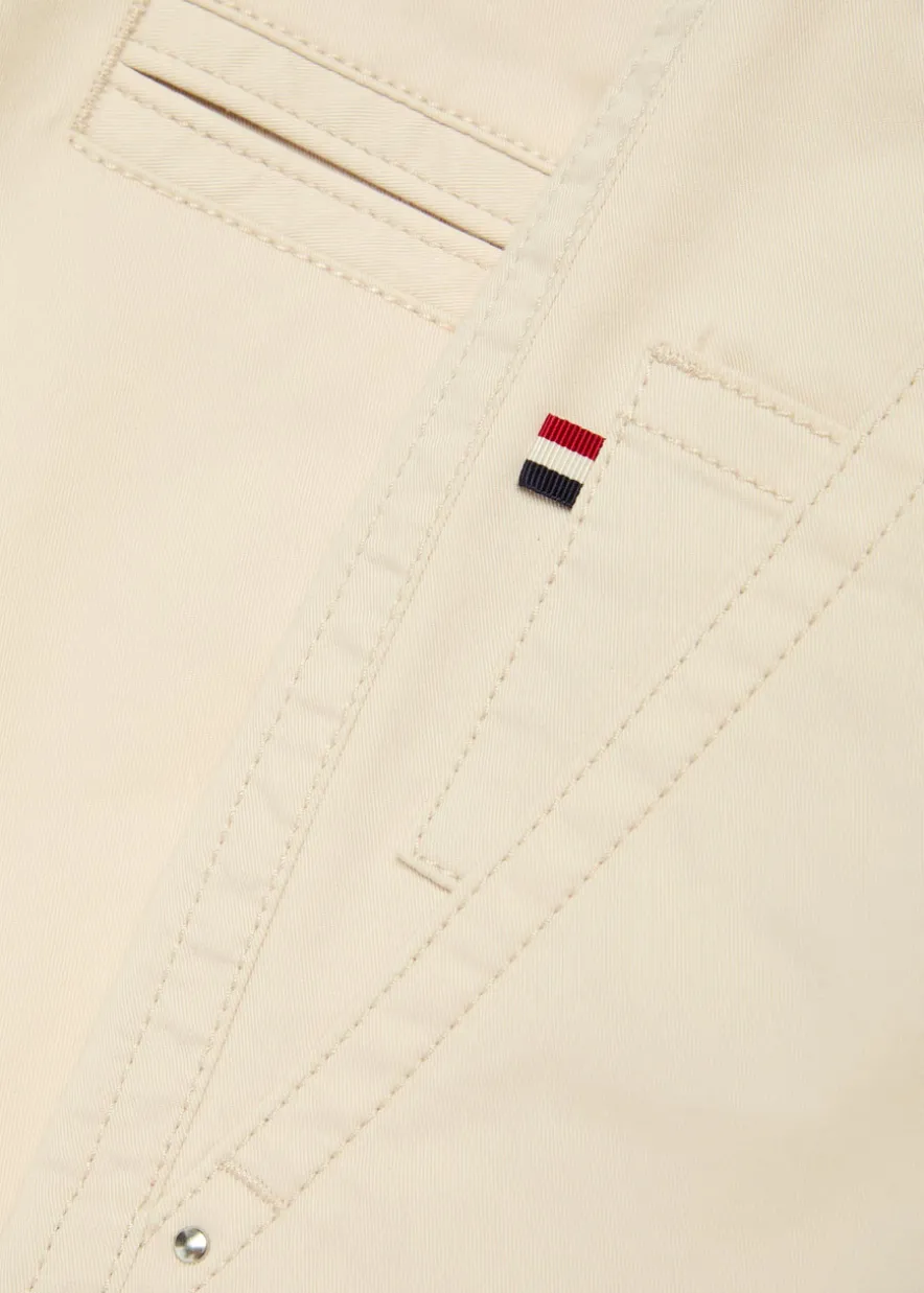 Straight-leg stretch-cotton trousers