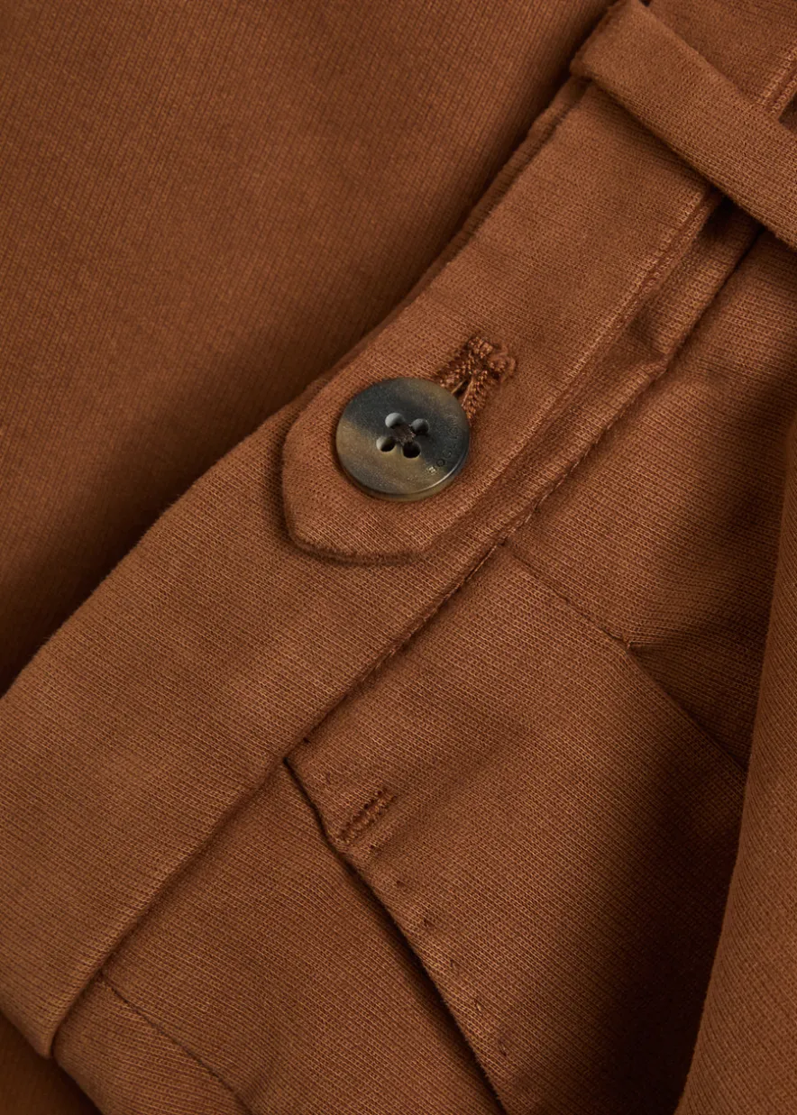 Straight-leg stretch-cotton trousers