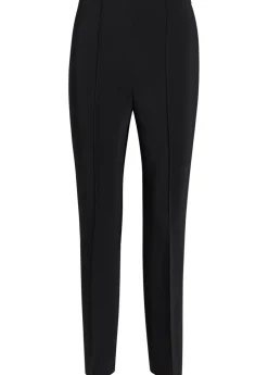 Straight-leg stretch-crepe trousers