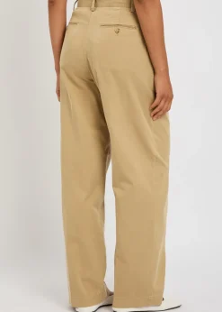 Straight-leg twill trousers