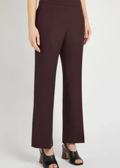 Straight-leg wool trousers