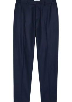 Straight-leg wool trousers