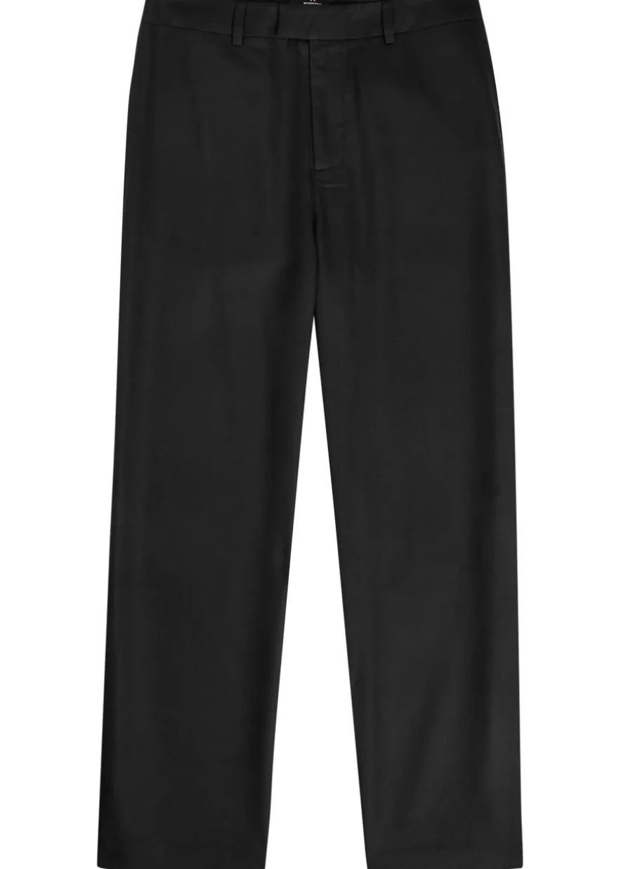 Straight-leg woven trousers