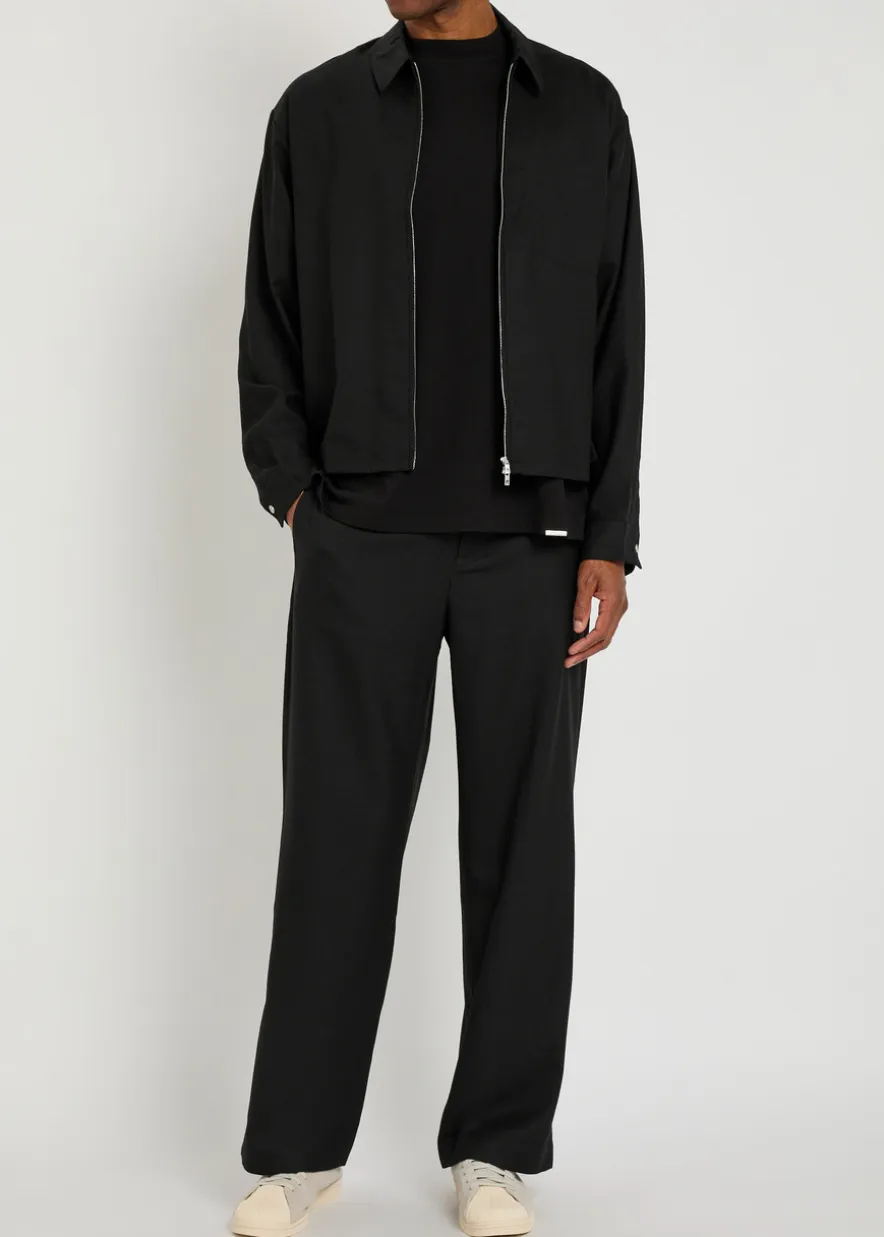 Straight-leg woven trousers