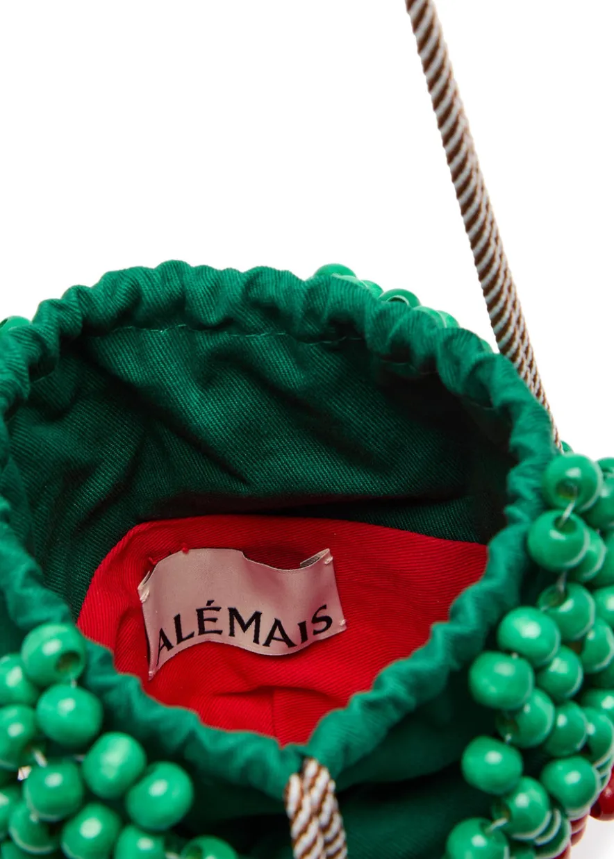 Strawberry mini bead cross-body bag