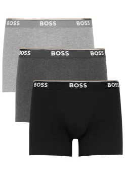 Stretch-cotton boxer briefs - set of three