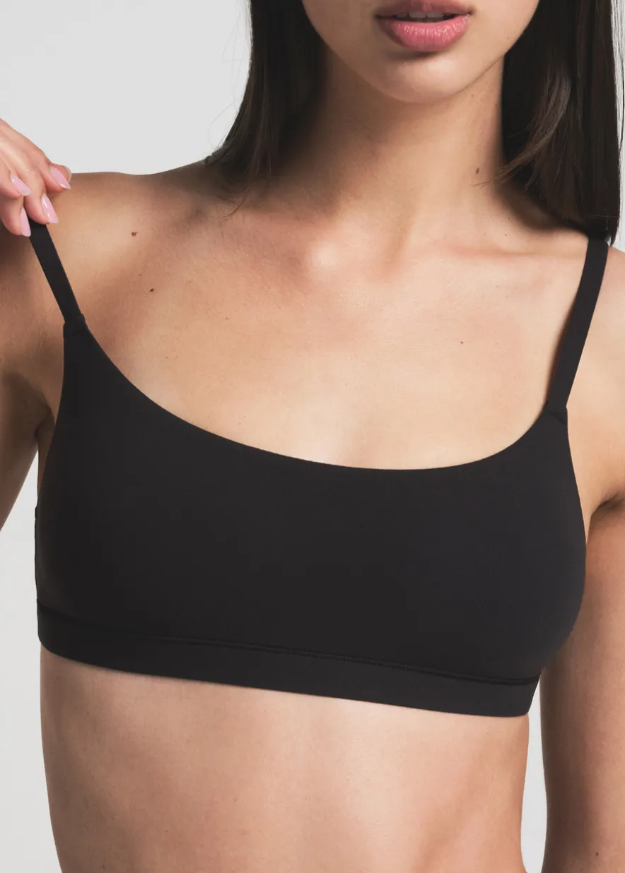Stretch-jersey scoop bralette