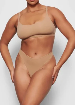 Stretch-jersey thong