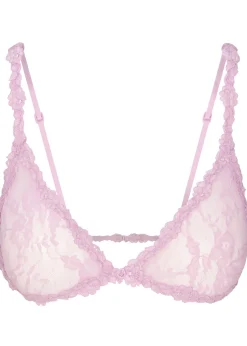 Stretch-lace triangle bralette