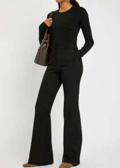 Stretch-silk knit top