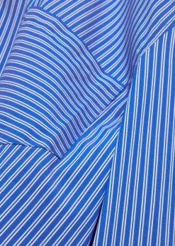 Striped cotton-blend shirt
