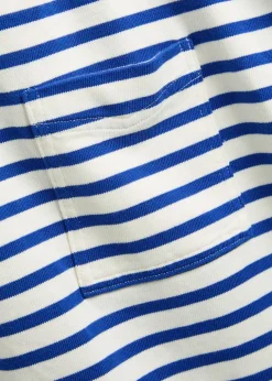 Striped cotton mini tunic dress