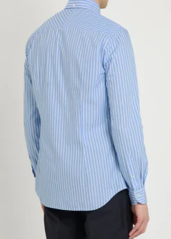 Striped cotton-poplin shirt