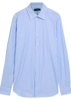 Striped cotton-poplin shirt
