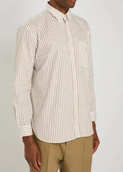 Striped cotton-poplin shirt