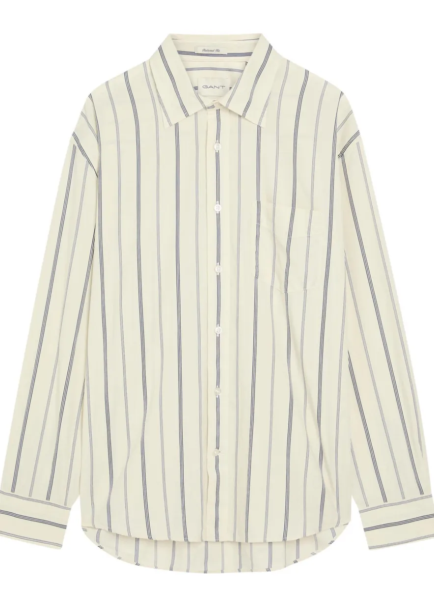 Striped cotton-poplin shirt