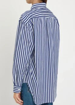 Striped cotton-poplin shirt