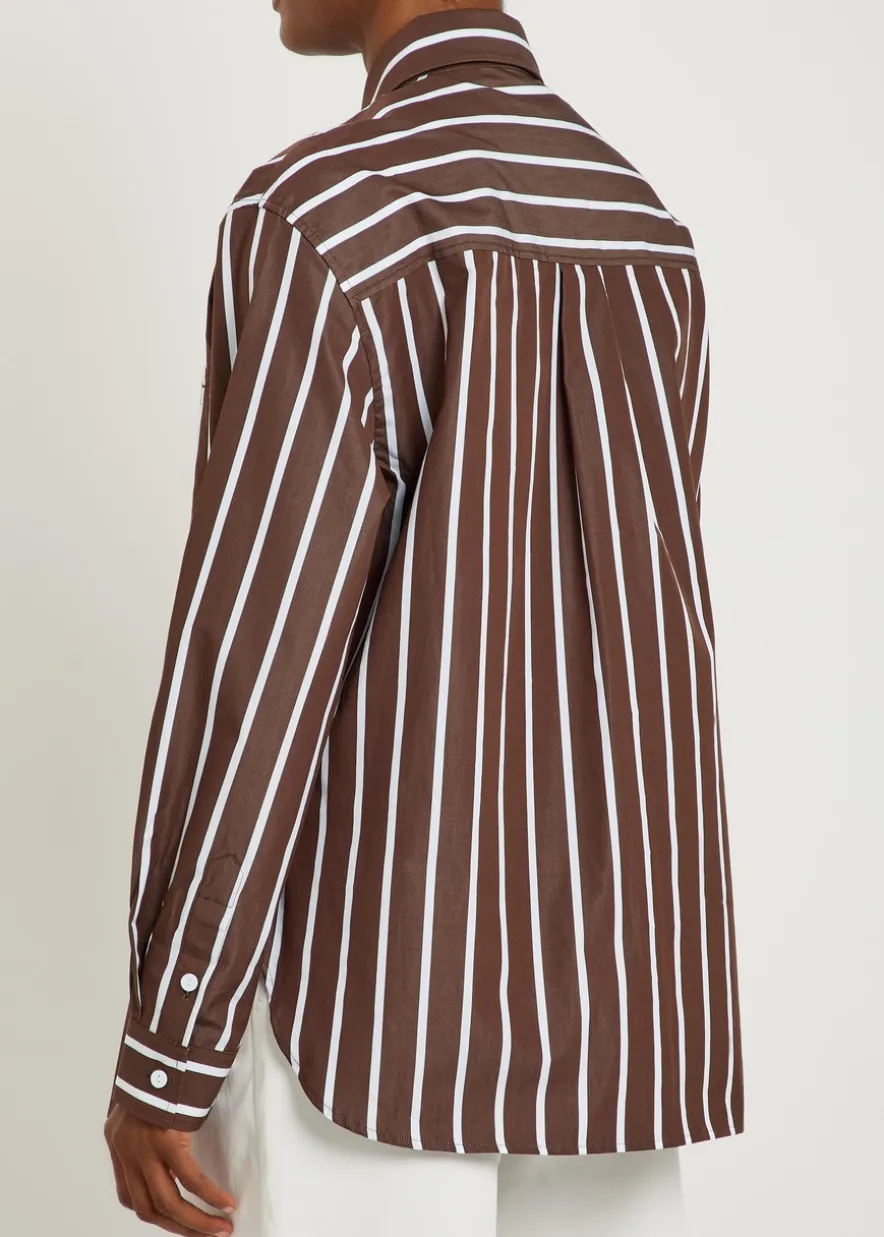 Striped cotton-poplin shirt
